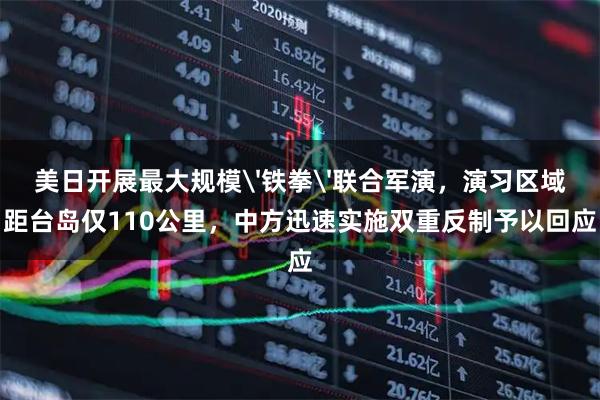 美日开展最大规模'铁拳'联合军演，演习区域距台岛仅110公里，中方迅速实施双重反制予以回应